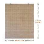 Cortina Persiana de Madera Incluye Accesorios, Estor de Bambú Enrollable para Ventana y Puerta (DIMENSIONES ANCHO X LARGO)
