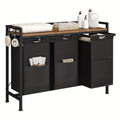 Cesto de lavandería con compartimentos, recolector de ropa sucia con estructura de metal, cesto para ropa sucia, bolsa de lavandería de tela Oxford desmontable, clasificador de ropa, contenedor de lavandería, para baño, dormitorio, cestos de lavandería