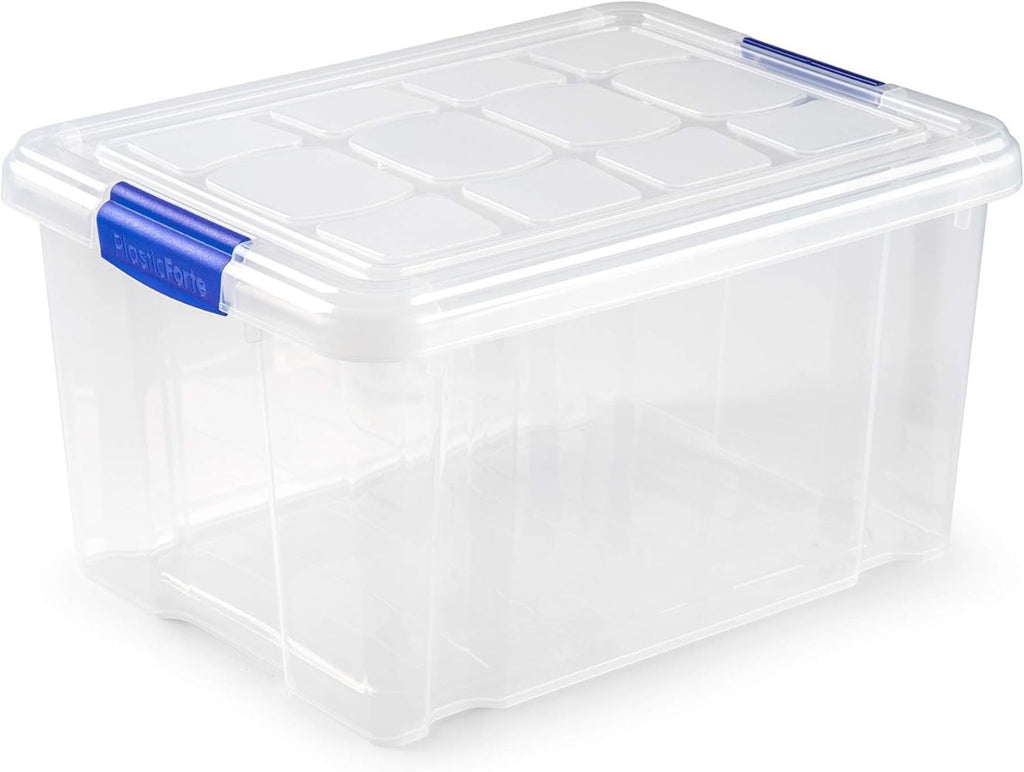Caja Almacenamiento plástico para Guardar y Ordenar Juguetes, Libros, Documentos, Ropa, Mantas. Cierre Hermético, Gran Capacidad y Resistencia - Dekohome