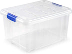 Caja Almacenamiento plástico para Guardar y Ordenar Juguetes, Libros, Documentos, Ropa, Mantas. Cierre Hermético, Gran Capacidad y Resistencia - Dekohome