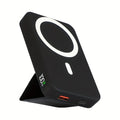 Batería Magnética, Cargador Inalámbrico Portátil Magnético Plegable de 10000Mah con Soporte y USB-C (Laterales), Exclusivo para iPhone 15/15 Plus/15 Pro/15 Pro Max, para iPhone 14/13 Serie