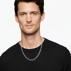 Collar de plata 925 para hombre, cadena cubana de 5 mm, accesorios de joyería estilo hip hop para fiestas, regalos para hombres, San Valentín, aniversario, cumpleaños, regalo para el Día del Padre, empaque en caja