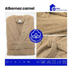 Albornoz de Algodón 450g Unisex para Baño con Cinturón y Bolsillos