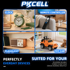Pilas alcalinas | PKCELL 60 pilas AA alcalinas ideales para accesorios de PC (ratón, teclado) y hogar inteligente (control remoto, báscula
