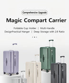 Maleta de mano de 20 pulgadas con forma de cubo, equipaje rígido ligero de gran capacidad con ruedas giratorias y cremalleras de doble protección, trolley de viaje multiusos para negocios y vacaciones