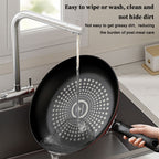 Sartén Multifuncional Antiadherente de Hierro Fundido de 24/26Cm, Compatible con Lavavajillas, Inducción Suave, Ideal para Freír Huevos, Bistec, Panqueques - Sin Tapa, Perfecta para Estufas de Gas y Eléctricas