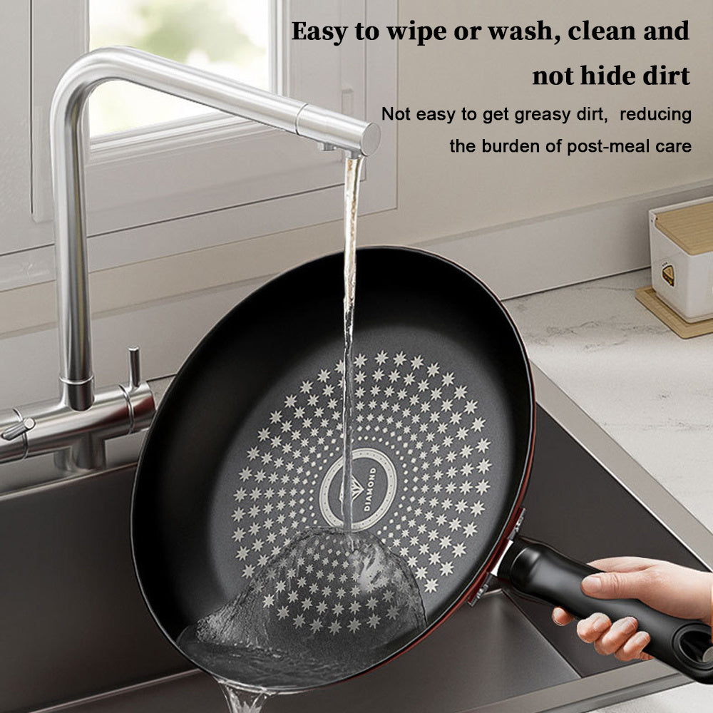 Sartén Multifuncional Antiadherente de Hierro Fundido de 24/26Cm, Compatible con Lavavajillas, Inducción Suave, Ideal para Freír Huevos, Bistec, Panqueques - Sin Tapa, Perfecta para Estufas de Gas y Eléctricas