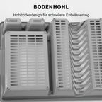 1pc Cesta de drenaje de cocina, escurridor de platos, escurridor de fregadero, gris, con soporte inferior para fregadero, base de bandeja de goteo, drenaje rápido, resistente y duradero, adecuado para escurrir platos, palillos y cucharas