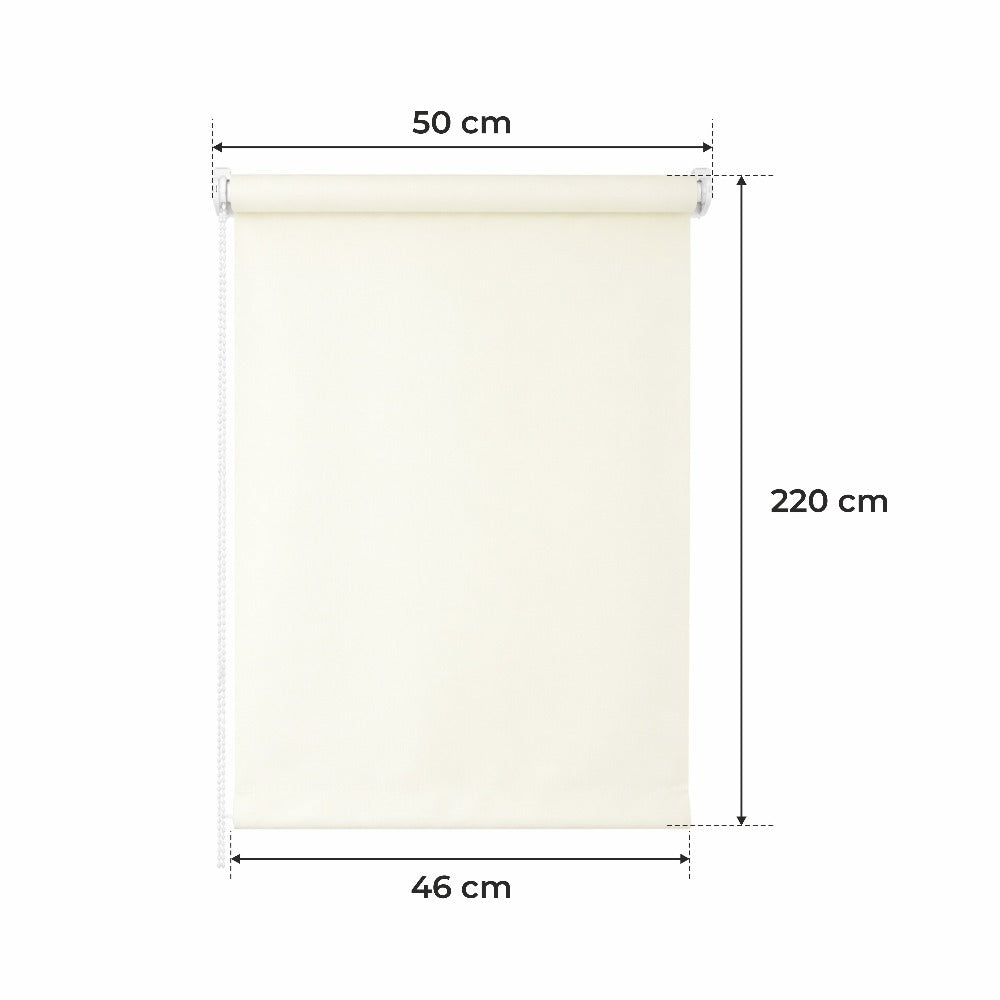 Persiana Enrollable para Ventana • CREMA • 32 tamaños • BOJANEK MINI PERSIANA ENROLLABLE • soportes ajustables • instalación sin taladro • persiana con mecanismo de cadena • cubierta protectora solar • ideal para salas, dormitorios, cocinas, oficinas • pe