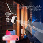 Cámara de seguridad inalámbrica para exteriores con energía solar Laxihub, resolución de video de 3MP, cámara CCTV alimentada por batería para seguridad en el hogar, alimentada por batería sin cables con energía solar, detección de movimiento con IA, foco