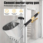 Pistola de Cemento Profesional de Alta Calidad con 4 Agujeros, Pistola de Mortero para Uso Doméstico, Pulverizador de Yeso con Depósito Extra Grande, Herramienta para Pintar Paredes y Techos de Casas