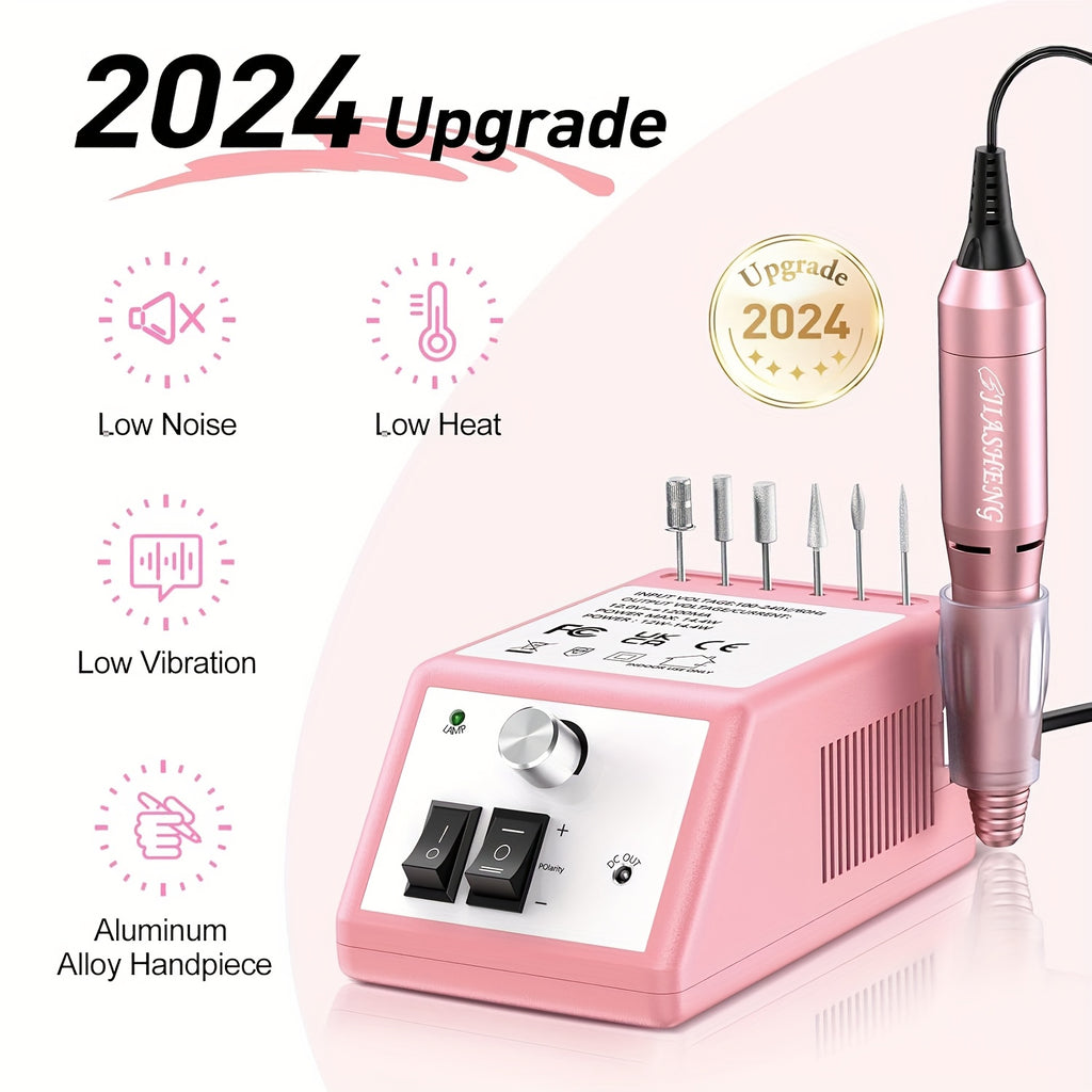 Lima Eléctrica para Uñas 20000 RPM, Pulidora de Acrílico y Gel, Herramienta Profesional Manicura Pedicura en Casa o Salón