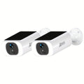 ANRAN Cámara de Seguridad Solar, Perfecta para Monitoreo de Jardín, Exterior, Wifi Inalámbrico, Alimentada por Batería, Visión Nocturna a Color, Detección de Movimiento PIR, Audio Bidireccional