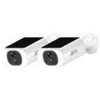 ANRAN Cámara de Seguridad Solar, Perfecta para Monitoreo de Jardín, Exterior, Wifi Inalámbrico, Alimentada por Batería, Visión Nocturna a Color, Detección de Movimiento PIR, Audio Bidireccional