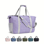 Bolso de mano plegable y ligero de 30L, aprobado por aerolíneas, 18x14x8 pulgadas, compatible con TSA, con bolsillo húmedo, para viajes nocturnos y gimnasio (esencial de viaje unisex 2026)