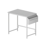 Escritorio, Escritorio para Computadora, Mesa Pequeña, 100 X 48 X 72 Cm/40X19X28In, Mesa de Oficina con Bolsa de Almacenamiento, Mesa para PC para Oficina, Estudio, Dormitorio, Estructura de Metal, Moderno y Fácil