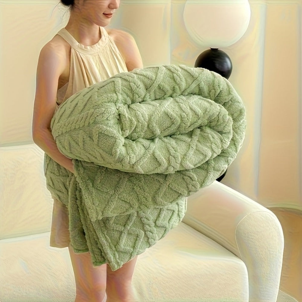 Manta de Lujo Ultra Suave de Felpa - Suave Forro Polar para Humanos | Multiusos para Sofá, Cama, Oficina y Viajes | Lavable a Máquina, Calidez para Todas las Estaciones | Varios Tamaños y Tonos Neutros
