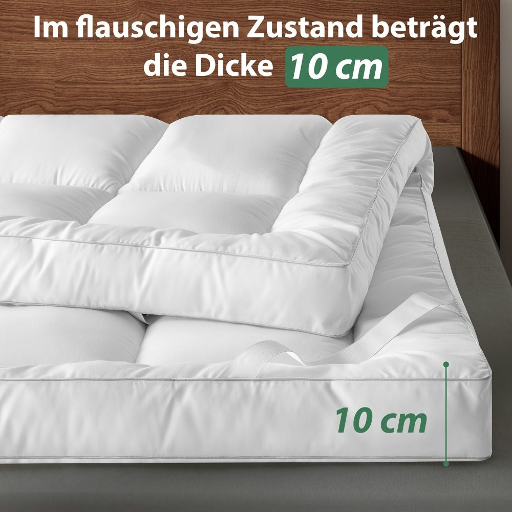 Cubrecolchón Mr.Tree de 10 CM, Ultra Suave y Transpirable para un Comodidad de Sueño Durante Todo el Año, Fácil de Cuidar, Lavable a Máquina, Accesorio de Ropa de Cama Hipoalergénico