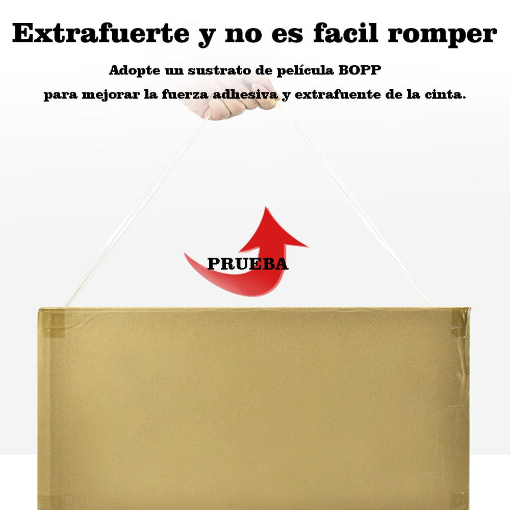 Cinta Embalaje Cinta Adhesiva (48mm 100yd) para Embalar Paquetes y Cajas de Envíos y Mudanzas Color Precinto Tranparente 6 Rollo