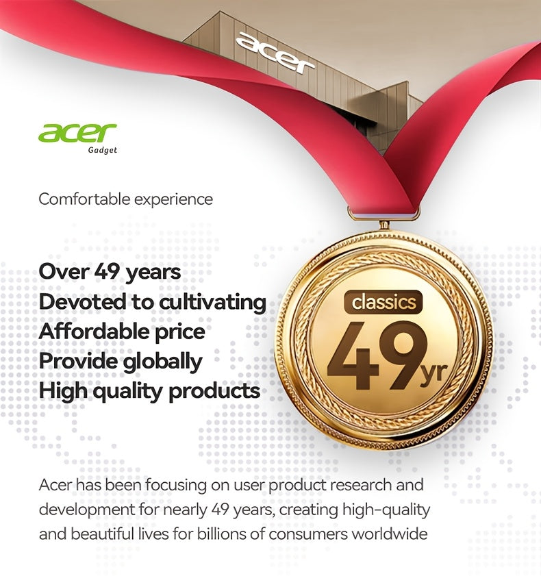 Auriculares Bluetooth | [Acer Original Oficial] Auriculares Estéreo Inalámbricos TWS, Graves Potentes, Reducción de Ruido en Llamadas Estéreo