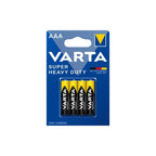 Caja de 12 pailas de 4 pilas AAA VARTA Super Heavy Duty de zinc-carbón de 1.5V R03 para controles remotos y relojes