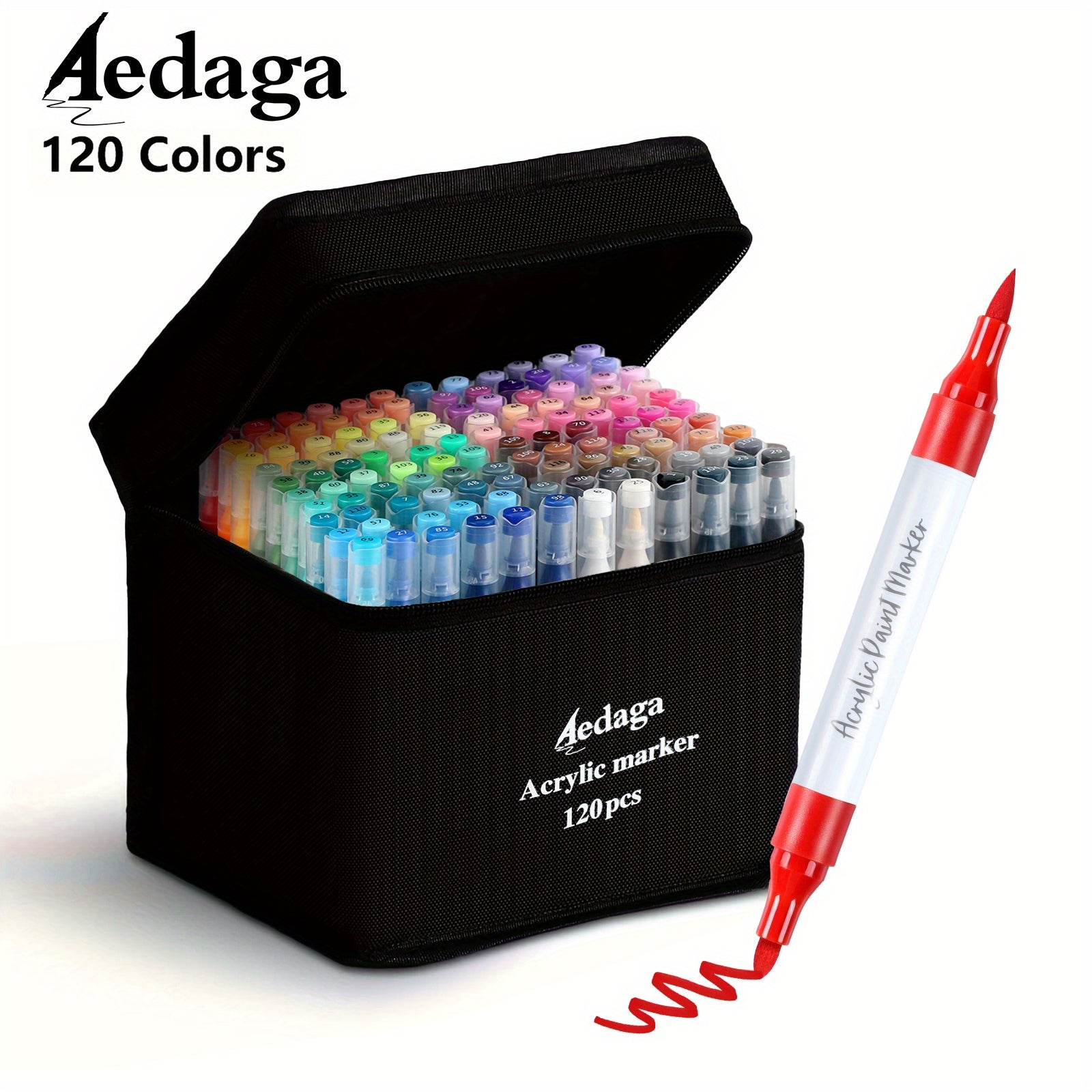 Rotuladores de pintura acrílica - Rotuladores de arte de punta fina y ancha, tinta anti-envejecimiento, adecuados para pintar rocas, madera, lienzo, metal y proyectos creativos, uso profesional para pintar y arte