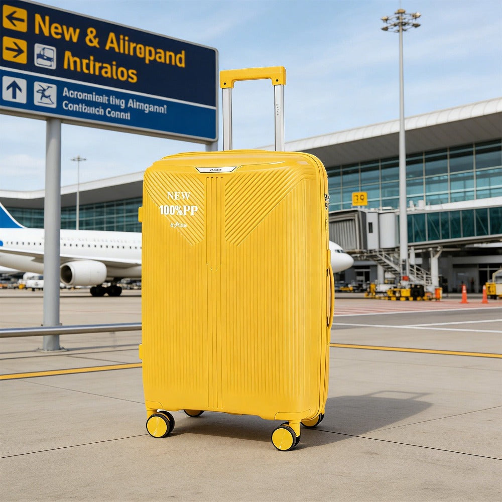 Maleta de PP de 24 pulgadas con ruedas silenciosas y suaves, y cerradura de combinación antirrobo, ofrece viajes seguros y silenciosos. Duradera, ligera y fácil de manejar, ideal para viajes de larga distancia, escapadas cortas, salidas diarias y todas la