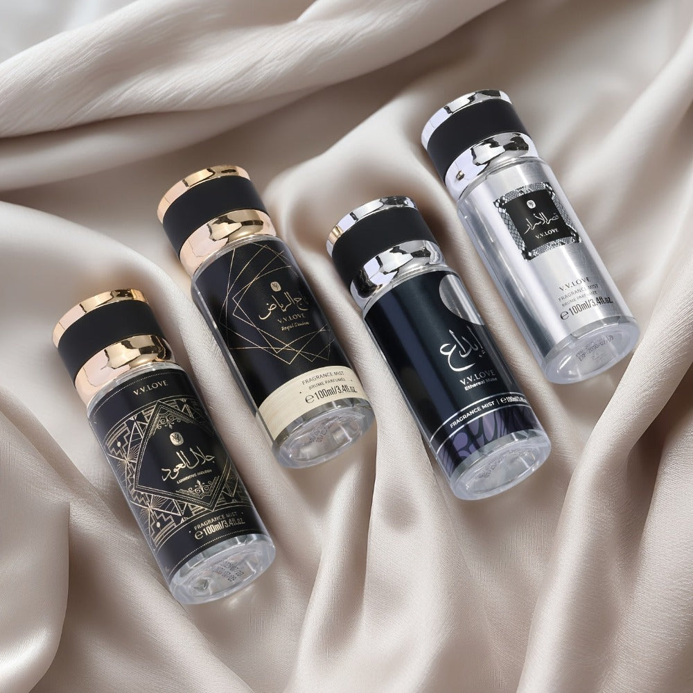 [Set de Perfume en Spray para Hombres] 100ml 4 botellas, aroma picante y amaderado oriental con notas frutales cítricas e intensa, ideal para uso diario o citas románticas, ¡perfecto como regalo festivo!