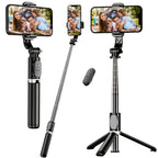 Palo Selfie Retráctil Profesional de 101.6 cm, Trípode de Suelo para Transmisiones en Vivo, con Control Remoto Inalámbrico, Rotación de 360°, Diseño Estable Anti-vibración. Ideal para Vlogs de Viajes y Exteriores para Transmisiones en Vivo. Compatible con