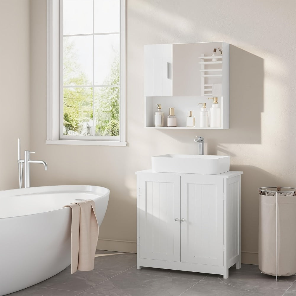 Armario de baño con almacenamiento ajustable | Para lavabo, baño y pasillo