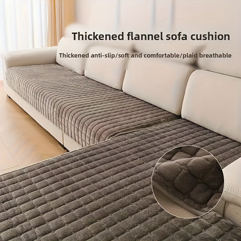 2 piezas de Fundas Elegantes para Sofá Acolchadas en Franela - Protectores Muebles Suaves y Duraderos, Para Toda Temporada, Lavables a Mano o En la Ropadora, Decoración Sala, Dormitorio u Oficina, Amigable con las Mascotas, Textura Acogedora, Cubiertas su