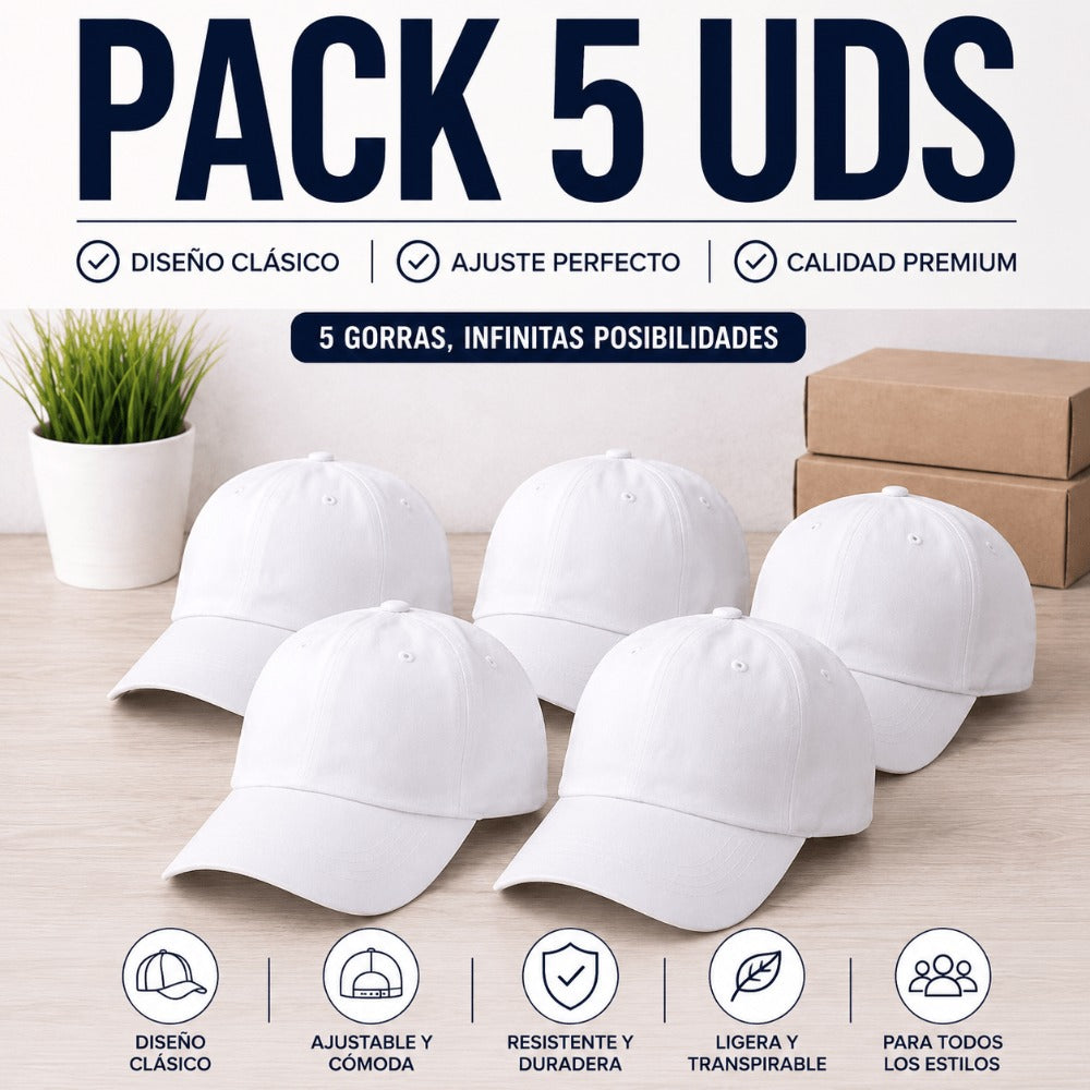 PACK DE 5 GORRAS