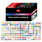 Rotuladores | Rotuladores de acrílico tipo pincel de líquido directo de 240/72/12 colores para pintar rocas, piedra, cerámica, vidrio