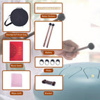 Tambor de lengüetas de acero de 12 pulgadas con 11 notas, completo con mazos de tambor, una bolsa de transporte y palillos de notas para terapia del sonido, meditación y yoga