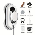 Puruikai 01 Black Friday y Navidad Nuevo Producto: Robot de Limpieza de Ventanas Inteligente desde el Almacén Local, Robot de Limpieza de Vidrios de Ventanas, Dispositivo de Limpieza de Ventanas con Control Remoto y Rociado Automático de Agua, Adecuado pa