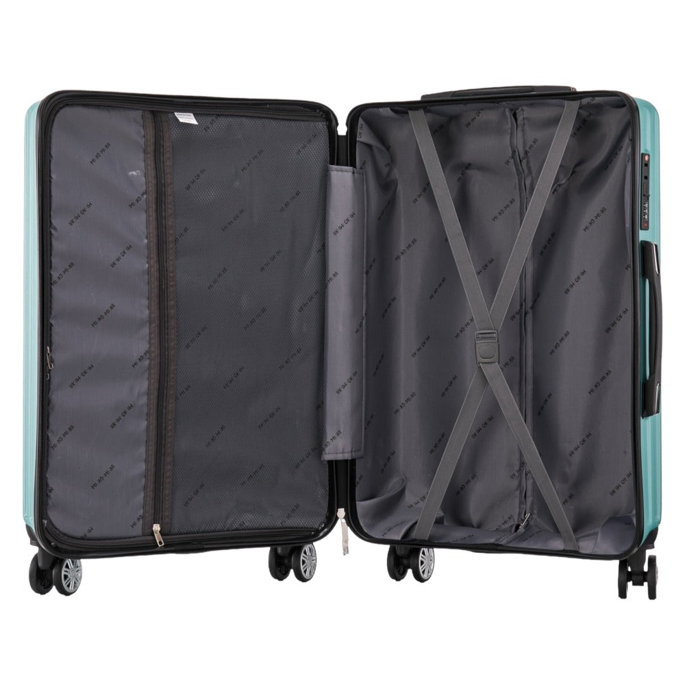 Conjunto de Maletas de Viaje Elegantes: Carcasa Ligera, Cerradura Numérica, 4 Ruedas Giratorias 360, Asa Telescpica de Aluminio Aleado Juego de Maletas Maleta ( 6999 M001 8008 6020 )