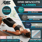 RE:SPORT® Juego de Mancuernas 3 Pares, 1Kg - 5Kg, 12Kg o 18Kg con Soporte y 3 Bandas Elásticas Fitness | Mancuernas Cortas Antideslizantes de Neopreno para Mujeres y Hombres | Juego de Mancuernas