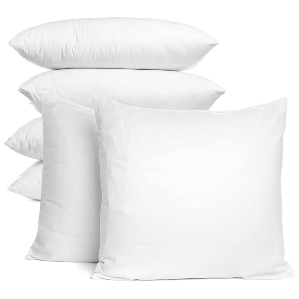 Tesosy Pack 4 / 6 Relleno de Cojin Relleno de Fibra Virgen Hueca Siliconada Suaves y Indeformable, Relleno para Cojines de Sofa o Almohadones