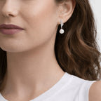 Pendientes de plata esterlina 925 para mujeres con perla de agua dulce – Elegantes pendientes colgantes de circonita, diseño moderno, ligeros y amigables con la piel, regalo de joyería para mujeres