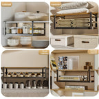 Canasta Colgante para Almacenamiento Bajo Estante, Organizador Expandible y Resistente para Armario de Cocina, Lavandería o Estanterías Flotantes