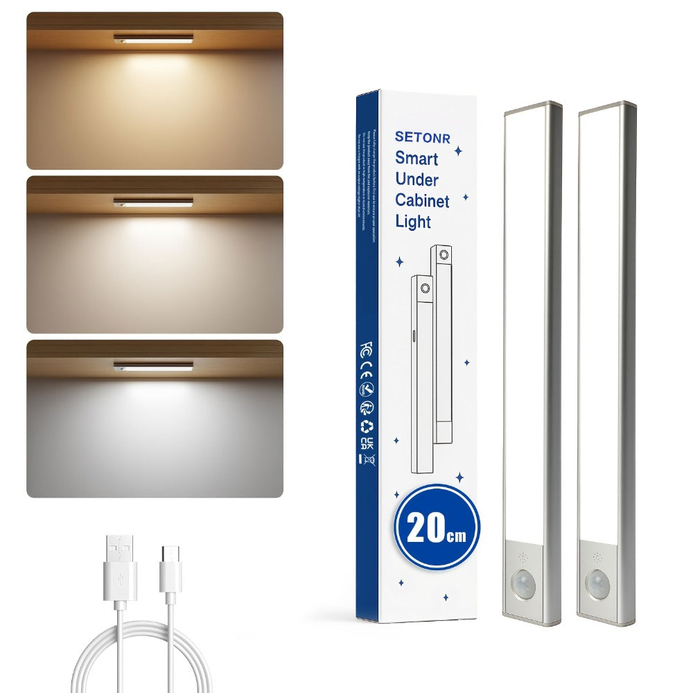 Luz LED recargable con sensor inalámbrico | Armario cocina escalera y dormitorio