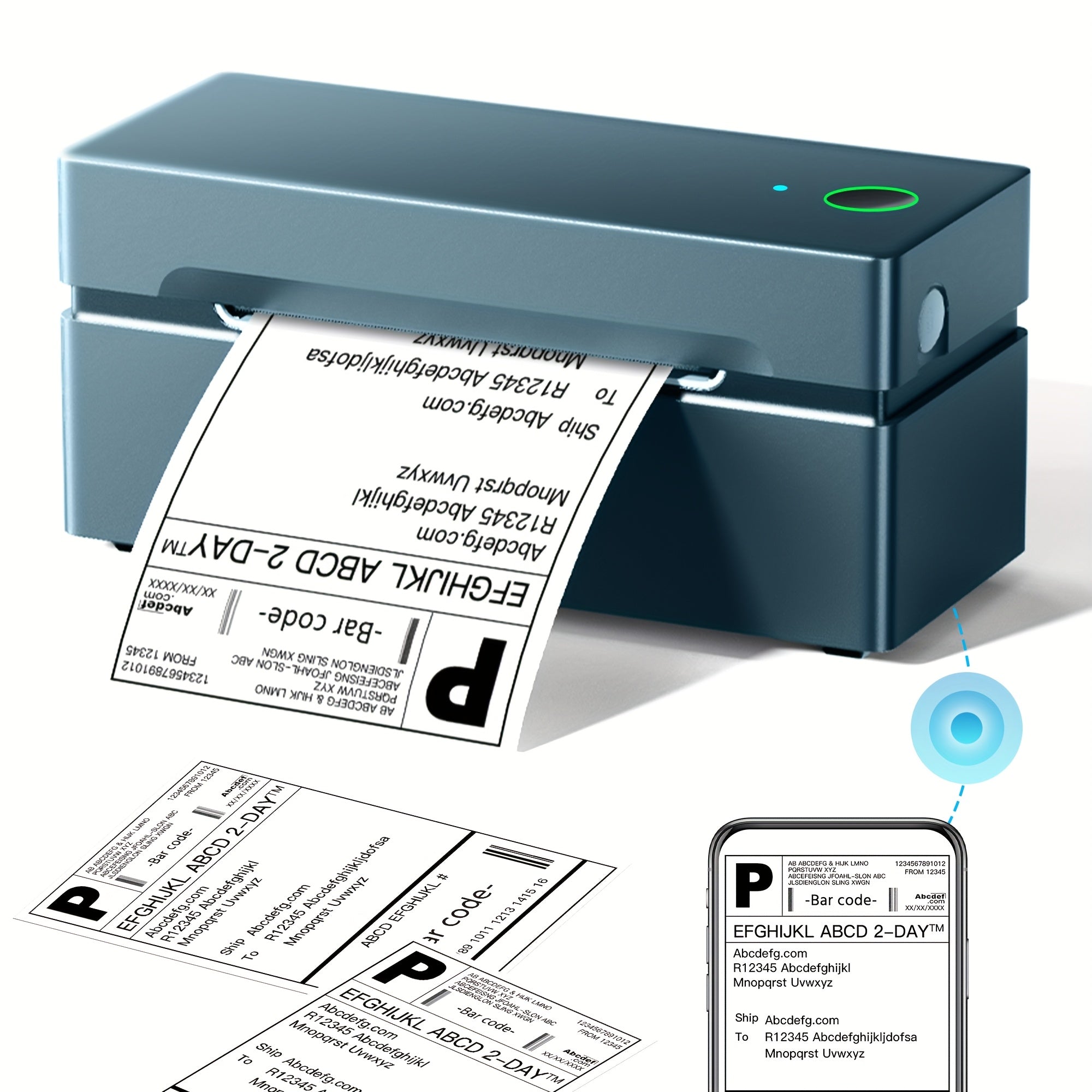 Impresora de etiquetas | Impresora de Etiquetas Térmica Portátil PL80EB Compatible con Smartphones y PCs, Compacta y Sin Tinta, Ideal para Envíos