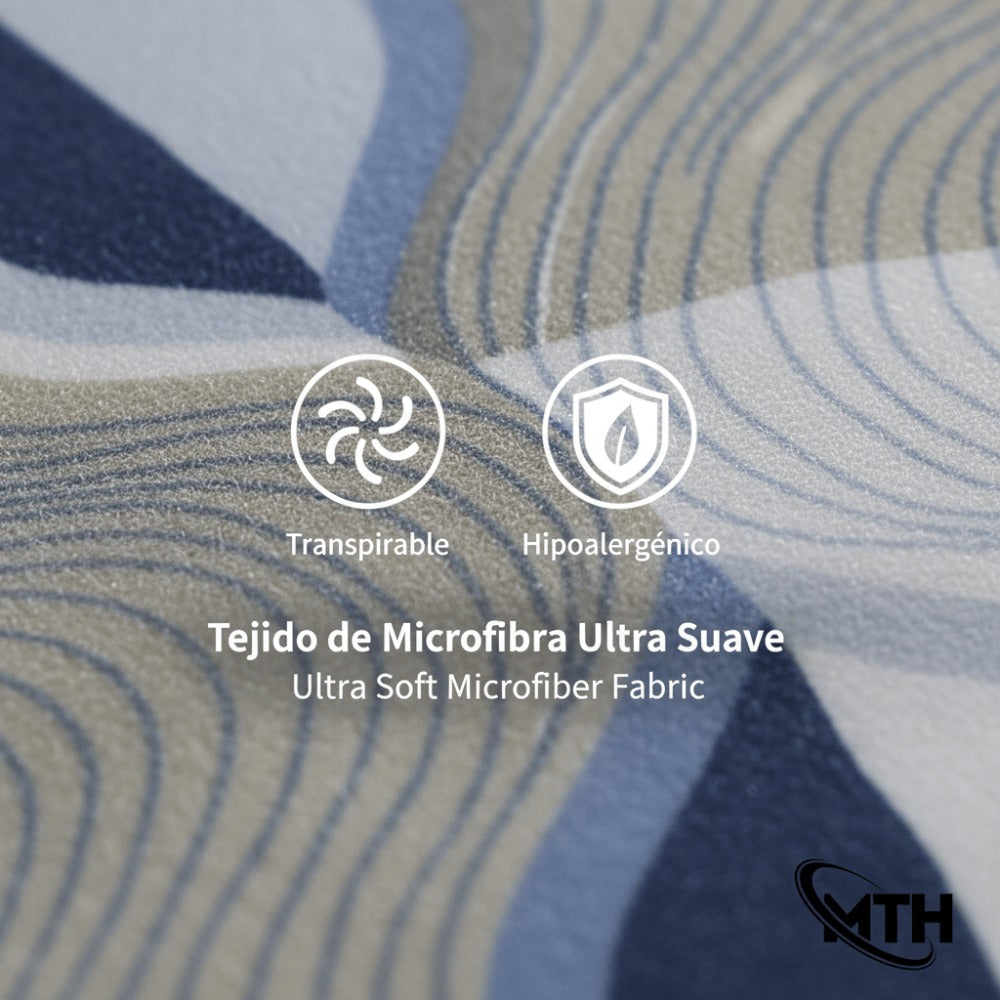 Juego de sábanas de verano de 3 piezas, diseños estampados de microfibra suave al tacto para todo tipo de camas con funda de almohada a juego para uso diario en el hogar, hoteles, invitados y residencias (Sábana ajustable, Sábana encimera / Sábana lisa y