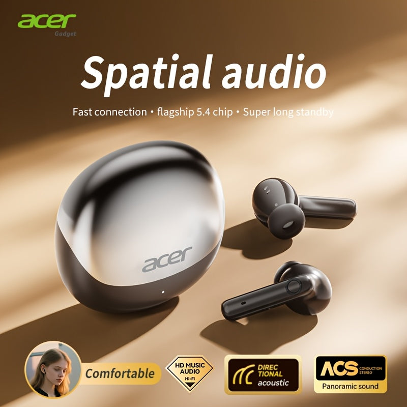 Auriculares Bluetooth | Auriculares inalámbricos Acer OHR546, estéreo, graves profundos, baja latencia en llamadas, uso cómodo (estudio