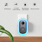 Timbre sin varillas para seguridad del hogar, cámara de seguridad con visión nocturna, 960P HD, detección de movimiento PIR, batería recargable de 2600mAh - Fácil de montar y controlado por aplicación, cámara de seguridad inalámbrica para el hogar, timbre