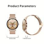 LIGE Smartwatches Diseñados para Mujer con Pantalla Táctil AMOLED de 1.43 Pulgadas, Capaces de Hacer y Recibir Llamadas, un Smartwatch Fitness con Más de 100 Modos Deportivos, un Podómetro, Notificaciones de Mensajes de Texto, Control de Música y Cámara