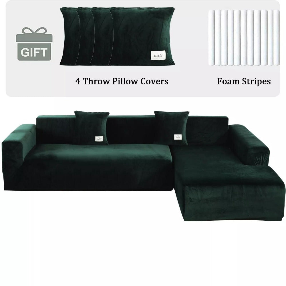 Fundas para sofá en forma de L, 2 piezas, protector de fundas para sofá seccional de 3+4 plazas - La solución perfecta para un salón elegante y chic