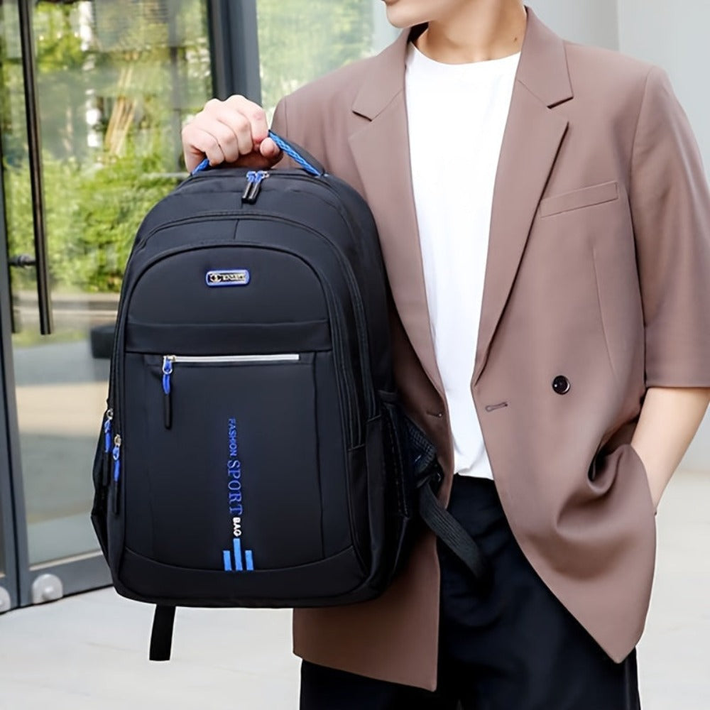 Mochila de Viaje de Gran Capacidad para Hombres - Nylon Duradero, Correas Ajustables, Bolso de Negocios y Escuela con Múltiples Compartimentos, , Mochila para Viajar