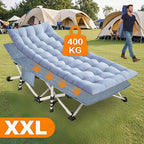 Cama de campaña plegable extragrande para adultos, con colchón grueso, 300 kg-400 kg, cama de exterior de alta resistencia con bolsa de transporte, cama portátil para viajes al aire libre, camping, playa, vacaciones