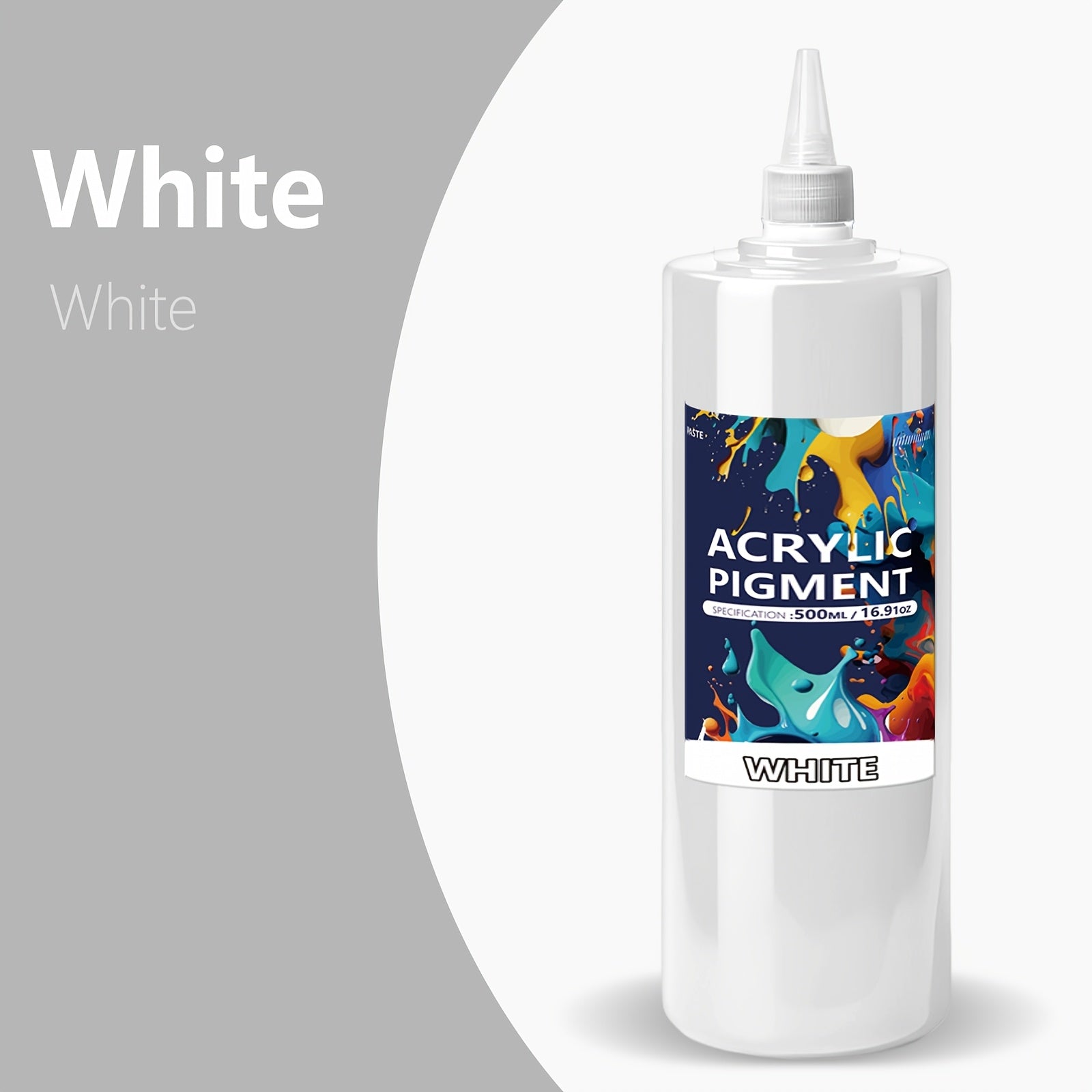 Set de Pintura Acrílica de 12 Colores | Botella con Boquilla de 500ml/16.91oz, Pintura Acrílica para Madera, Ropa, Cerámica, Tela | Pintura Profesional Hecha a Mano, Suministros para Pintura de Madera y Lienzo para Artistas, Adecuado para Aficionados a la